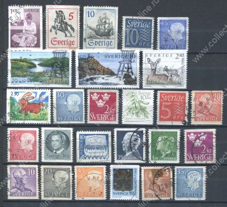 Швеция • XX век • лот 26 старых, разных марок • Used F-VF