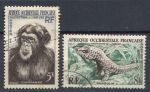 Французская Западная Африка 1955 г. • Iv# 51-52 • 5 и 8 fr. • Охрана природы • дикие животные • полн. серия • Used VF