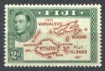Фиджи 1938-1955 гг. • Gb# 254 • 2 d. • Георг VI осн. выпуск • карта островов • MLH OG VF ( кат. - £20 )