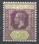 Фиджи 1912-1923 гг. • Gb# 132 • 5 d. • Георг V • стандарт • MH OG VF ( кат.- £ 5 )