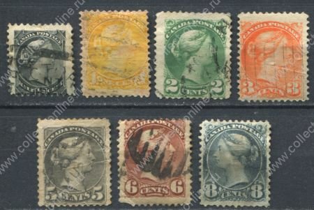 Канада 1870-1889 гг. • SC# 34 .. 44 • ½ c. - 6 c. • Королева Виктория • Used VF ( кат. - $60+ ) 