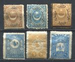 Турция 1870-1901 г. • подборка 6 марок • стандарт • MH OG VF