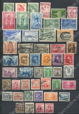 Филиппины XX век • набор 49 старинных и старых марок • Used F-VF