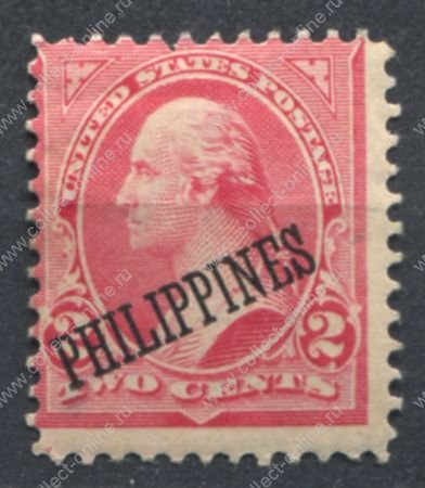Филиппины 1899-1900 гг. • SC# 214 • 2 c. • надпечатка на стандарте США • стандарт • MH OG VF