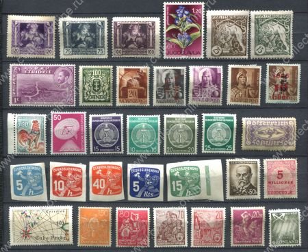 Иностранные марки • XX век • набор 34 старых чистых(*) марки • MH OG VF