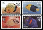 Невис 1998 г. • Sc# 1088-91 • 30 c. - $2 • рыбы • полн. серия • MNH OG XF ( кат. - $6 )