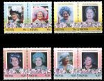 Невис 1985 г. • Sc# 427-30 • 45 c. - 1.50$ • Королева мать • полн. серия • пары • MNH OG XF ( кат.- $6 )
