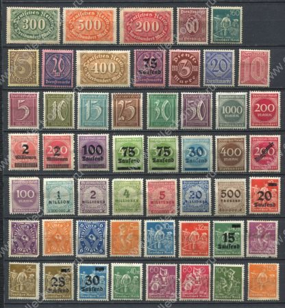 Германия • Веймар, инфляция • лот 50+ старинных марок • MH OG VF