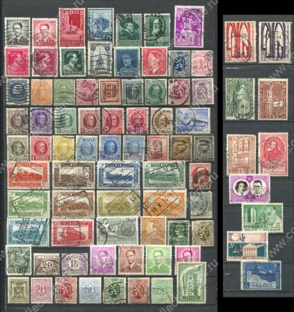 Бельгия • XIX-XX век • набор 80+ разных старых марок • Used F-VF