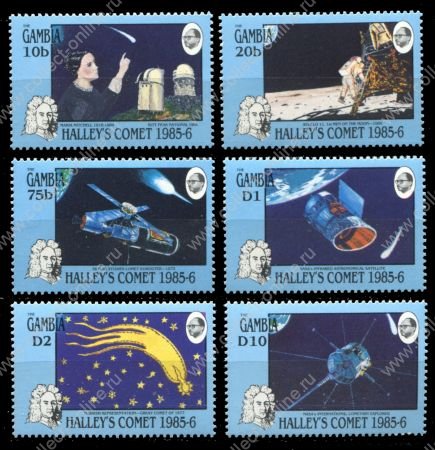 Гамбия 1986 г. • Gb# 634-9 • 10 b. - 10 D • Комета Галлея полн. серия(13 марок) • MNH OG VF