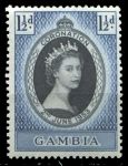 Гамбия 1953 г. • Gb# 170 • 1½ d. • Коронация Елизаветы II • MH OG VF