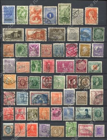 Класика(до 1945 г.) • лот 59 разных, старинных марок мира • Used F-VF