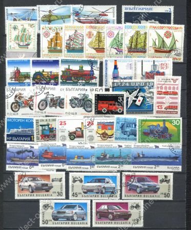 Болгария • транспорт(автомобили, корабли, самолеты ..) • набор 38 разных старых марок • Used VF