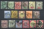 Великобритания 1902-1910 гг. Gb# 215 .. 259 • ½ d. .. 1 sh. • Эдуард VII • подборка 17 марок • стандарт • Used VF ( кат.- £380+ )