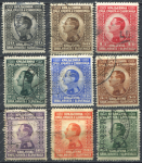 Югославия 1924 г. • Sc# 29-35,37-8 • 20 p. .. 30 D. • Король Александр • 3-й выпуск • Used VF