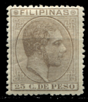 Филиппины 1880-1888 гг. • SC# 88 • 25 c. • Альфонсо XII • стандарт • MH OG VF