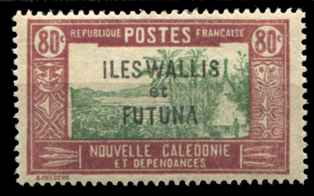 Уоллис и Футуна 1930-1938 гг. • Iv# 56B • 80 c. • надп. на марках Новой Каледонии (осн. выпуск) • MH OG VF