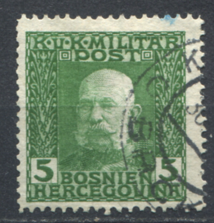 Австрия 1915-1917 гг. • Mi# 25 • 5 h. • Император Франц Иосиф • армейская почта • Used VF