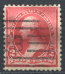 США 1890-1893 гг. • SC# 220 • 2 c. • Джордж Вашингтон • стандарт • Used VF