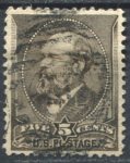 США 1882 г. • SC# 205 • 5 c. • Президент Джеймс Абрахам Гарфилд • Used F-VF ( кат. - $12 )