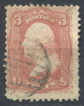 США 1861-1866 гг. • SC# 65 • 3 c. • Джордж Вашингтон • USED VF
