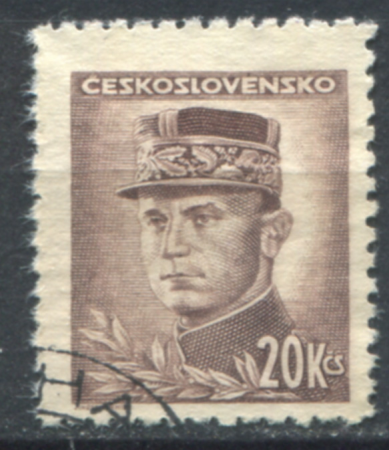 Чехословакия 1945-1947 гг. • SC# 300A • 20 k. • генерал Штефаник • концовка серии • стандарт • Used VF