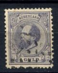 Нидерланды 1888 г. • Mi# 28 • 1 g. • король Виллем III • стандарт • Used VF ( кат. - €45 )