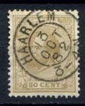 Нидерланды 1872 г. • Mi# 27 • 50 c. • король Виллем III • стандарт • Used XF+ ( кат. - €15 )