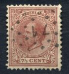 Нидерланды 1888 г. • Mi# 20 • 7½ c. • король Виллем III • стандарт • Used VF ( кат. - €20 )