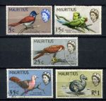 Маврикий 1965 г. • Gb# 320-328 • 5 c. .. 1 Rp. • птицы, 5 марок • Used VF
