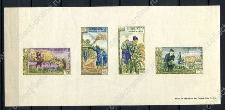 Лаос 1963 г. • Mi# block 31 • Развитие сельского хозяйства • блок б.з. • MNH OG VF ( кат. - €60 )