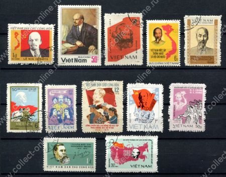 Вьетнам 196x-18x гг. • Ленин и компания • 12 разных, старых марок • Used(ФГ) VF