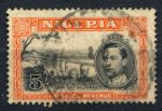 Нигерия 1938-1951 гг. • Gb# 59a • 5 s. • Георг VI • стандарт ( перф: 13,5 ) • Used F-VF  ( кат. - £5 )