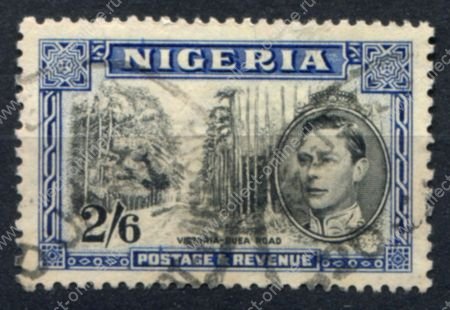 Нигерия 1938-1951 гг. • Gb# 58 • 2s.6d. • Георг VI • стандарт ( перф: 13х11½ ) • Used VF  ( кат. - £25 )