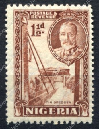 Нигерия 1936 г. • Gb# 36 • 1½ d. • Георг V • осн. выпуск • MH OG F-VF ( кат. - £3 )