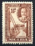 Нигерия 1936 г. • Gb# 36 • 1½ d. • Георг V • осн. выпуск • MH OG F-VF ( кат. - £3 )