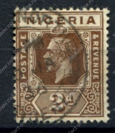 Нигерия 1921-1932 гг. • Gb# 20 • 2 d. • Георг V • стандарт • Used F-VF