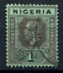 Нигерия 1914-1929 гг. • Gb# 8c • 1 sh. • Георг V • стандарт • Used F-VF ( кат. - £10 )