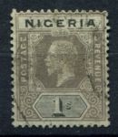 Нигерия 1914-1929 гг. • Gb# 8d • 1 sh. • Георг V • стандарт • Used F-VF ( кат. - £40 )
