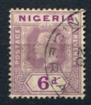Нигерия 1914-1929 гг. • Gb# 7 • 6 d. • Георг V • стандарт • Used F-VF ( кат. - £10 )