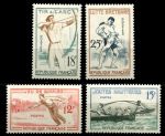 Франция 1958 г. • Iv# 1161-1164 • 12 - 25 fr. • Традиционные виды спорта • полн. серия • MNH OG VF ( кат. - €10 )