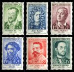 Франция 1958 г. • Iv# 1166-1171 • знаменитые французы • полн. серия • MLH OG VF ( кат. - €15- )