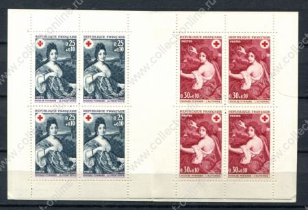 Франция 1968 г. • Iv# 1580-1581 • Для Красного Креста • буклет • MNH OG VF ( кат. - €8 )