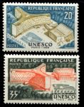Франция 1958 г. • Iv# 1177-1178 • 20 и 35 fr. • Новый комплекс ЮНЕСКО, Париж • полн. серия • MNH OG VF ( кат. - €3 )