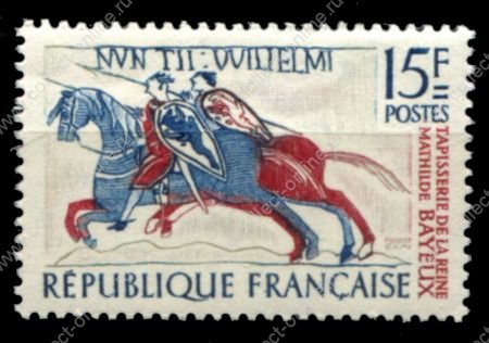Франция 1958 г. • Iv# 1172 • 15 fr. • искусство,  гобелена королевы Матильды в Байе • MNH OG XF+