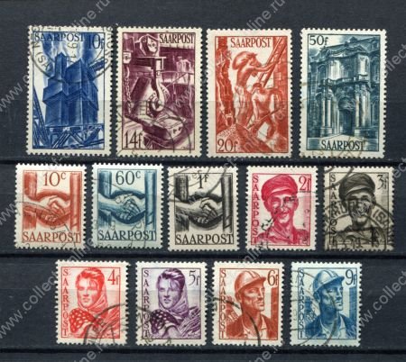 Саар 1948 г. • Mi# 239-251 • Развитие промышленности • полн. серия • Used VF ( кат.- €18 )
