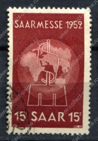 Саар 1952 г. • Mi# 317 • 15 fr. • Выставка-ярмарка • Used VF