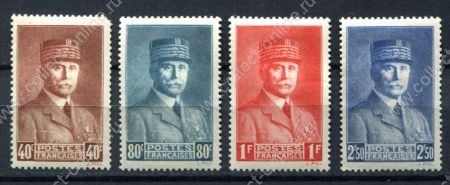 Франция 1940-1941 гг. • Iv# 470-473 • 40 c. - 2.50 fr. • маршал Петен • стандарт • полн. серия • MH OG F-VF