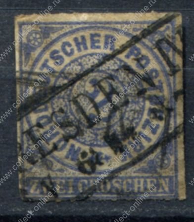 Северогерманская Конфедерация 1868 • Mi# 5 • 2 gr. • стандарт • Used VF ( кат. - €6 )