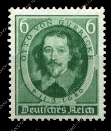 Германия 3-й рейх 1936 г. • Mi# 608 • 6 pf. • Немецкие ученые, Отто фон Герике • MNH OG VF